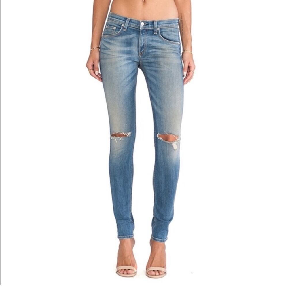 Women's Rag & Bone Skinny Jeans mid rise Capistrano Distressed 26